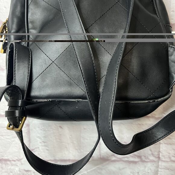 GUESS Women’s Small Black Faux Leather Backpack Designer Fashion Bag - Picture 7 of 9